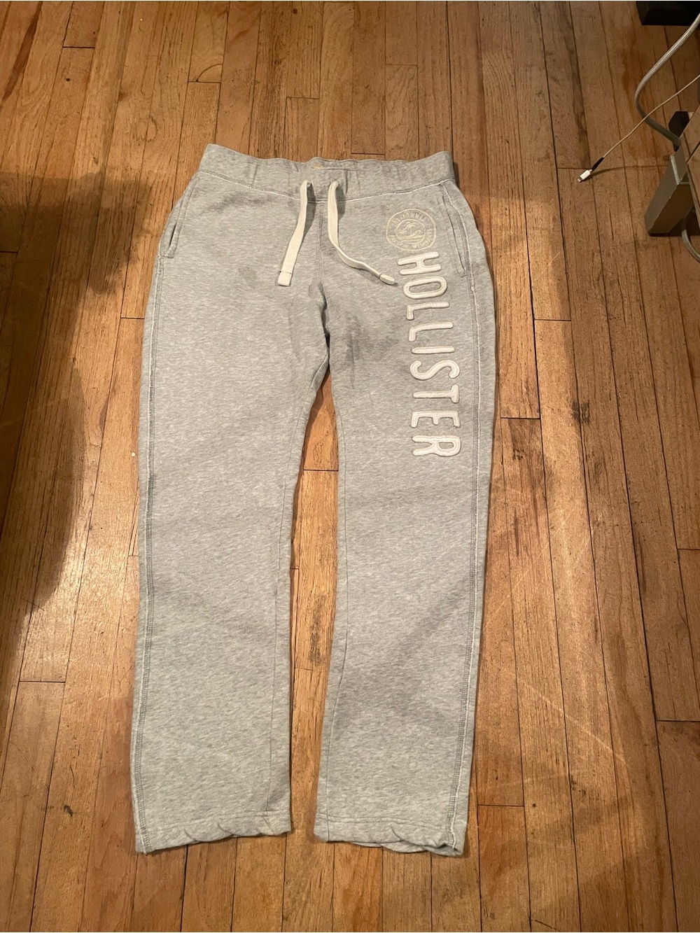 Hollister Kids Light Gray Logo Joggers